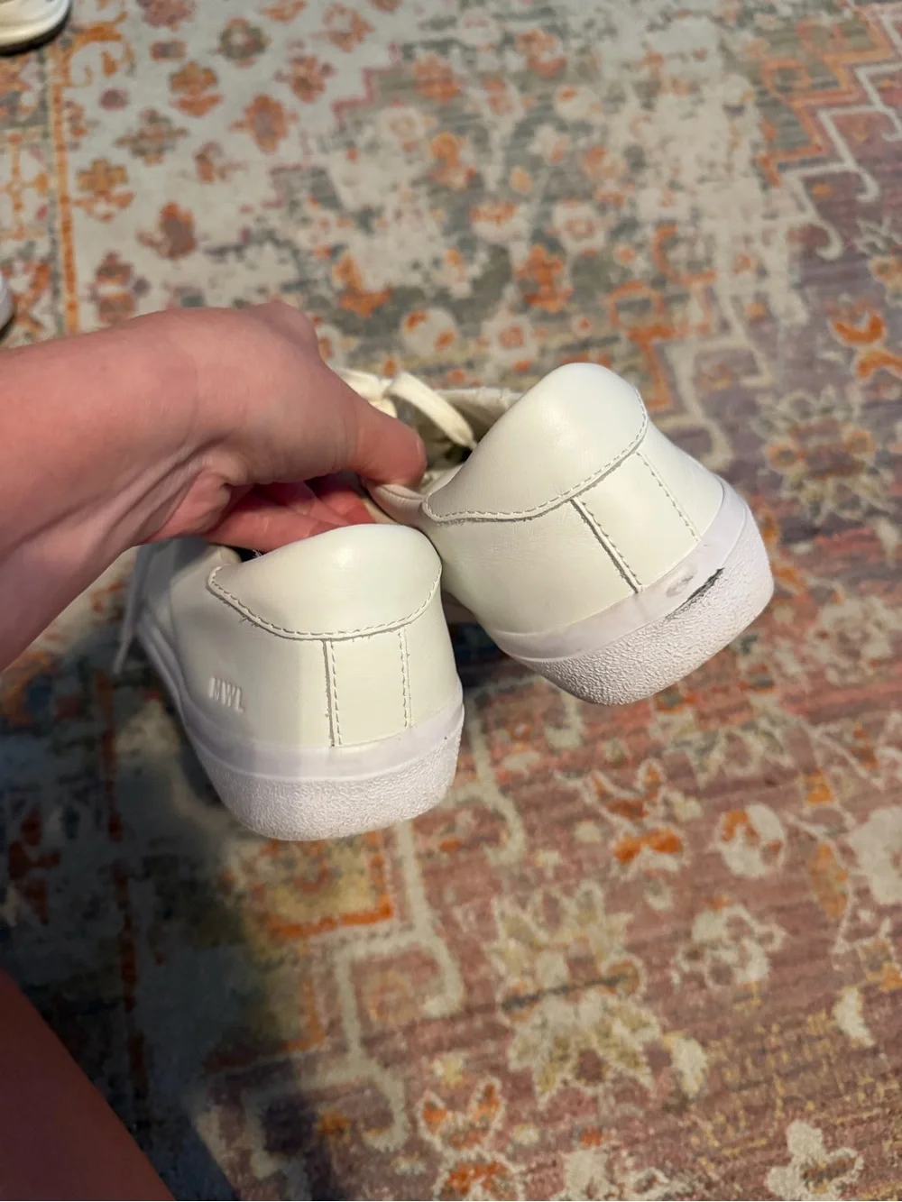 Madewell White Leather Lace-Up Sneakers